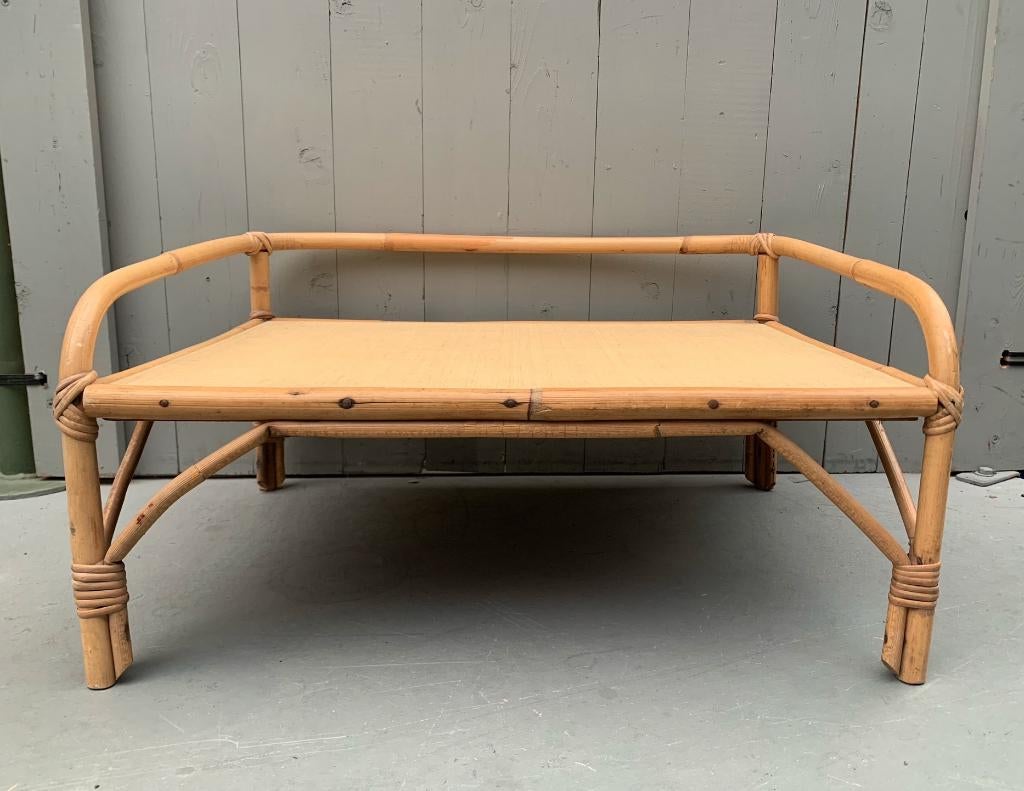Bamboe rotan tafeltje rekje plank - vintage retro, Ophalen, Gebruikt, Onbekend, Onbekend