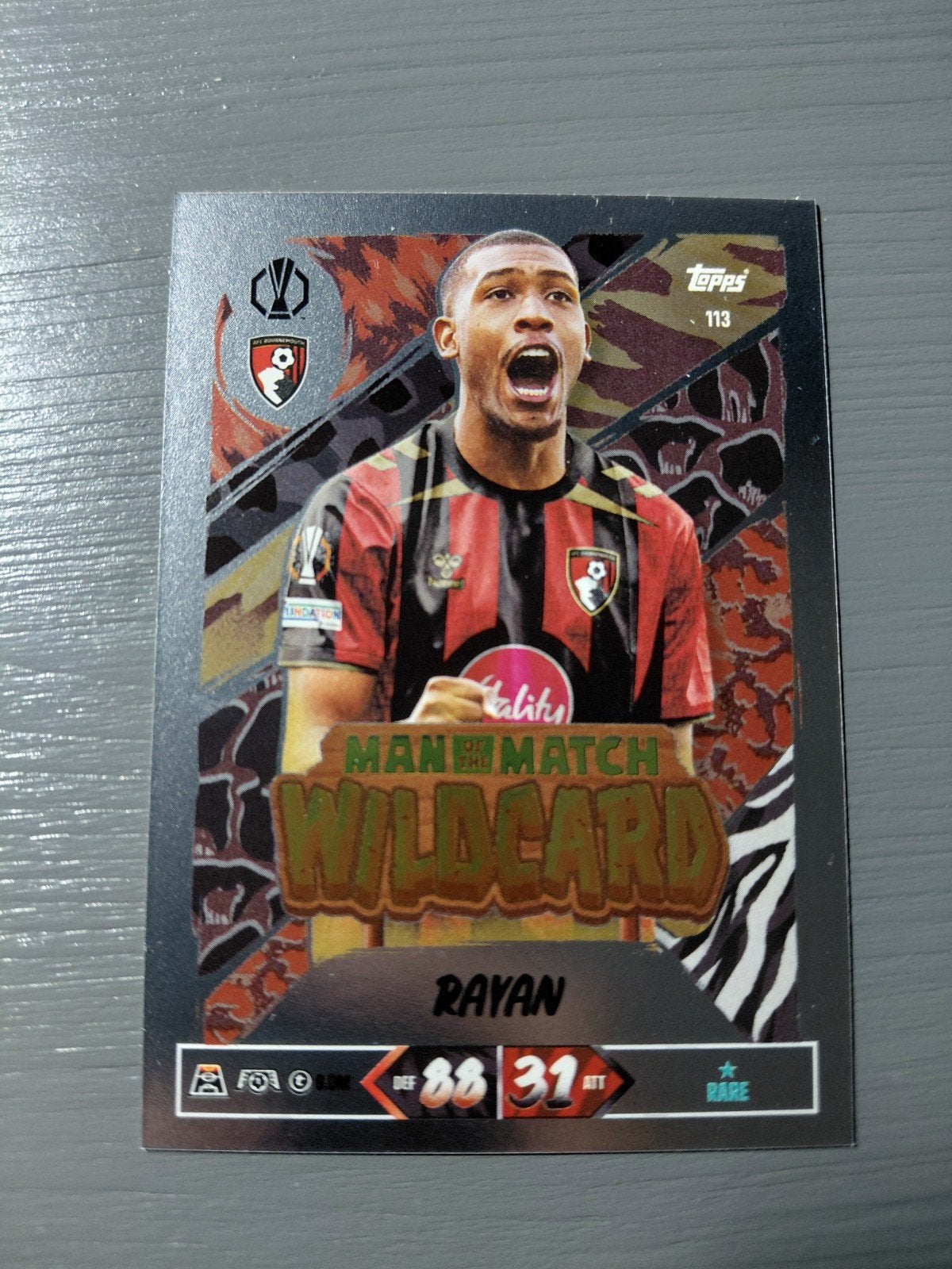 rayan (bournemouth) wildcard topps match attax 2027, Ophalen of Verzenden, Nieuw, Buitenlandse clubs, Spelerskaart
