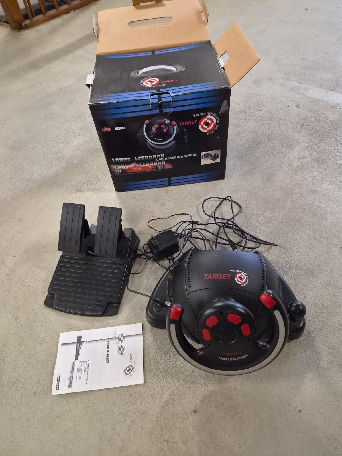 PC stuur + gaspedaal / rem, Ophalen of Verzenden, Gebruikt, Target