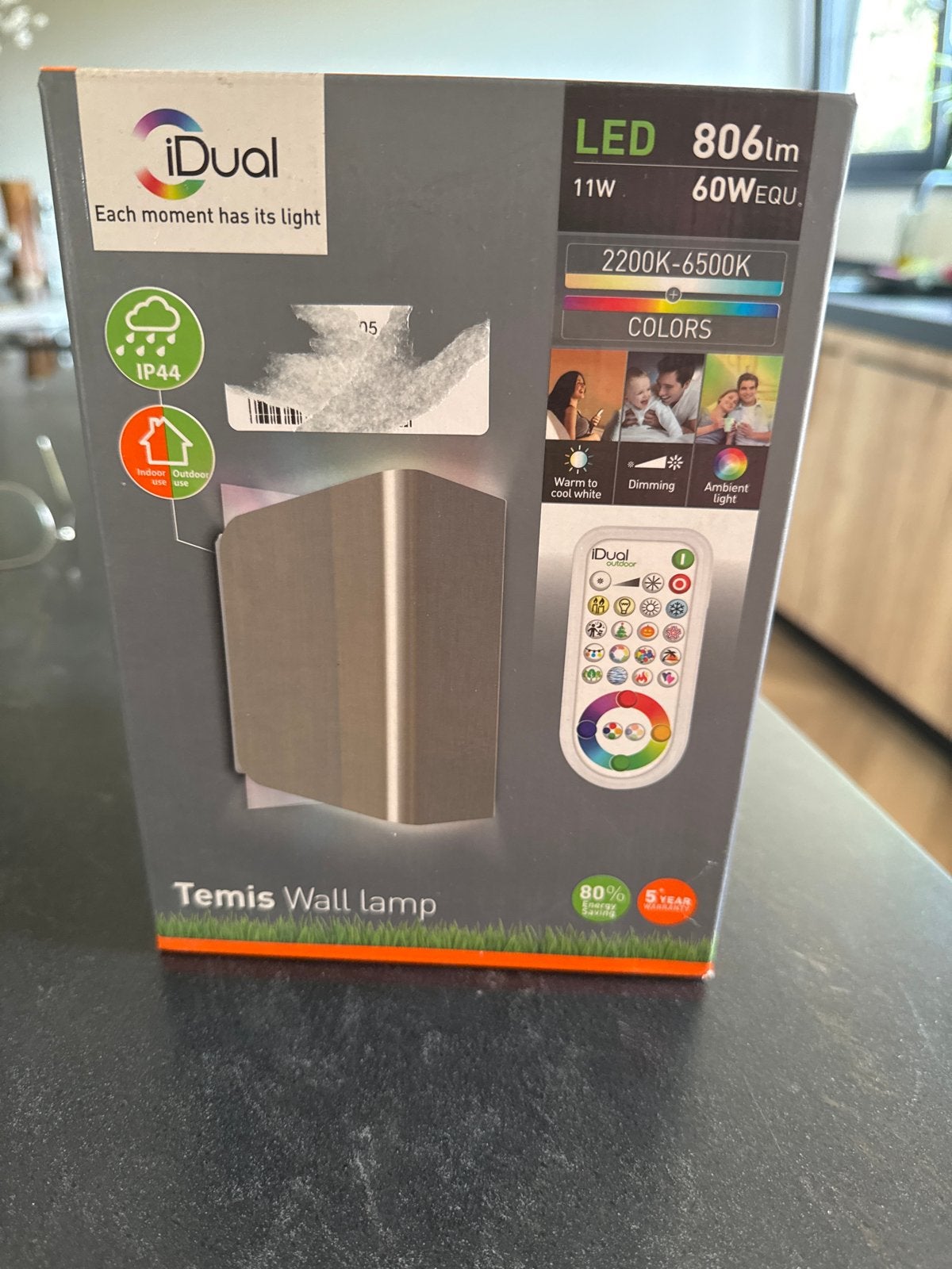iDual Temis LED Wandlamp - Dimbaar & Kleurrijk, Overige fittingen, Ophalen of Verzenden, Overige merken, Dimbaar