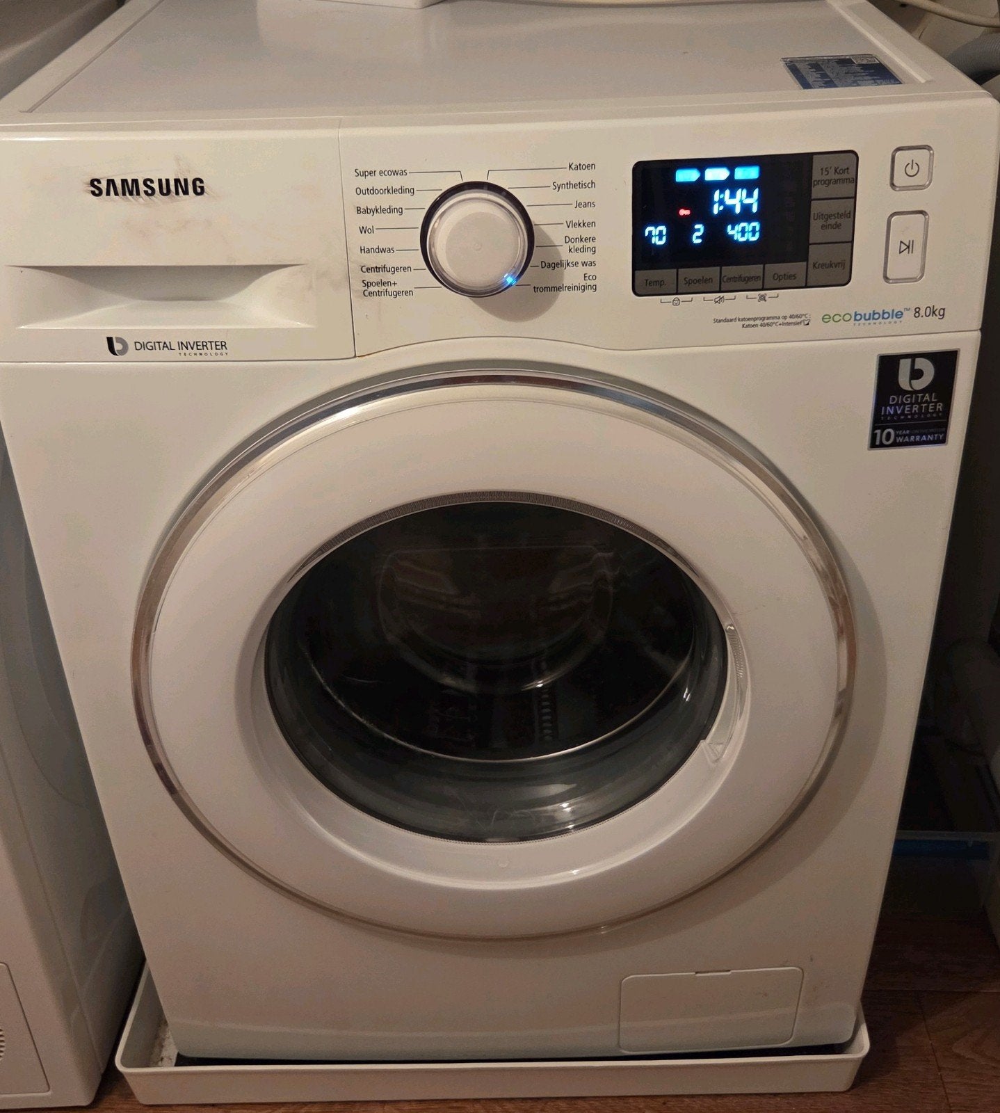 Samsung Eco Bubble Wasmachine - Goed Onderhouden, Ophalen, 1200 tot 1600 toeren, Gebruikt, Energieklasse A of zuiniger