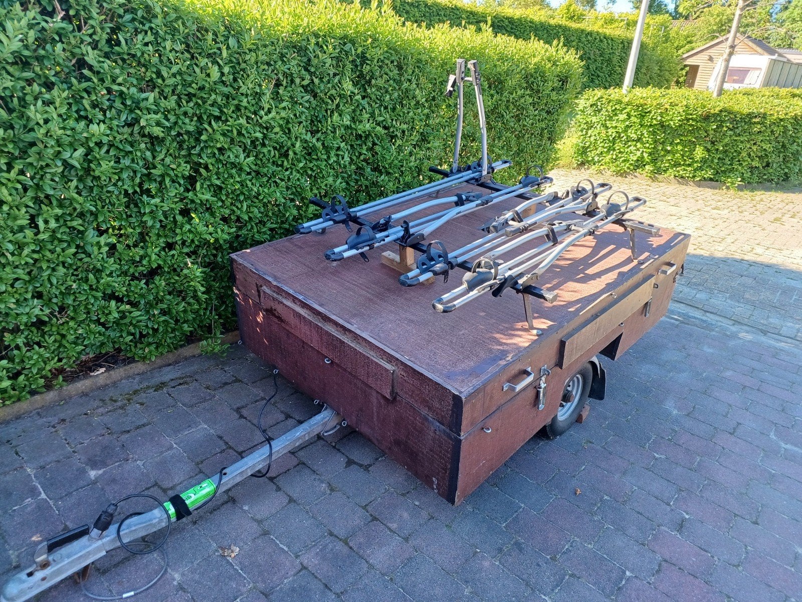 Aanhangwagen/Bagagekar met Thule fietsendragers, Ophalen, Gebruikt