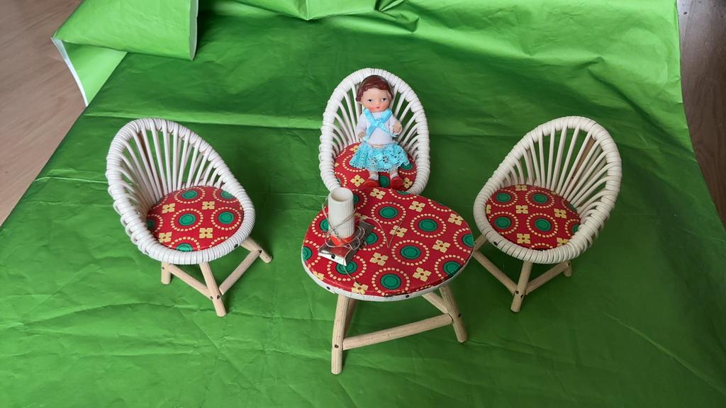 POppenhuismeubilair retro vintage, Ophalen of Verzenden, Zo goed als nieuw, Poppenhuis