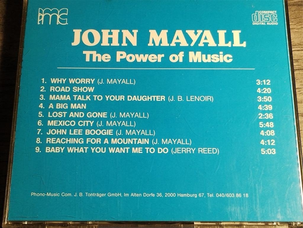 John Mayall ‎- The Power Of Music, Ophalen of Verzenden, Zo goed als nieuw, Jazz