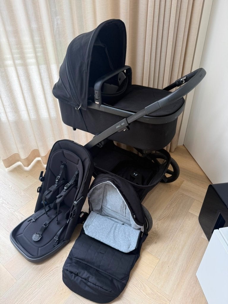 Joolz Geo3 Zwart Compleet, Gebruikt, Ophalen of Verzenden, Verstelbare duwstang, Kinderwagen