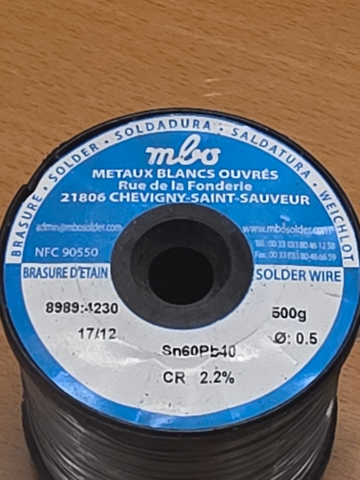 MBO Soldeerdraad Sn60Pb40, 500g, Ø 0.5mm, Ophalen of Verzenden, Zo goed als nieuw
