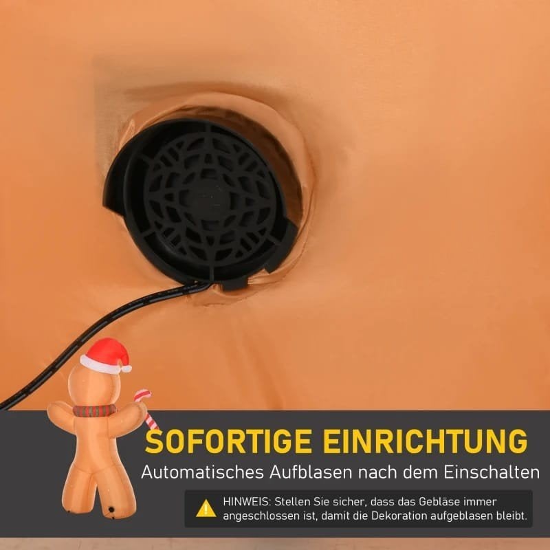 opblaasbare kerstman kerstcookie nieuw, Diversen, Ophalen of Verzenden, Nieuw