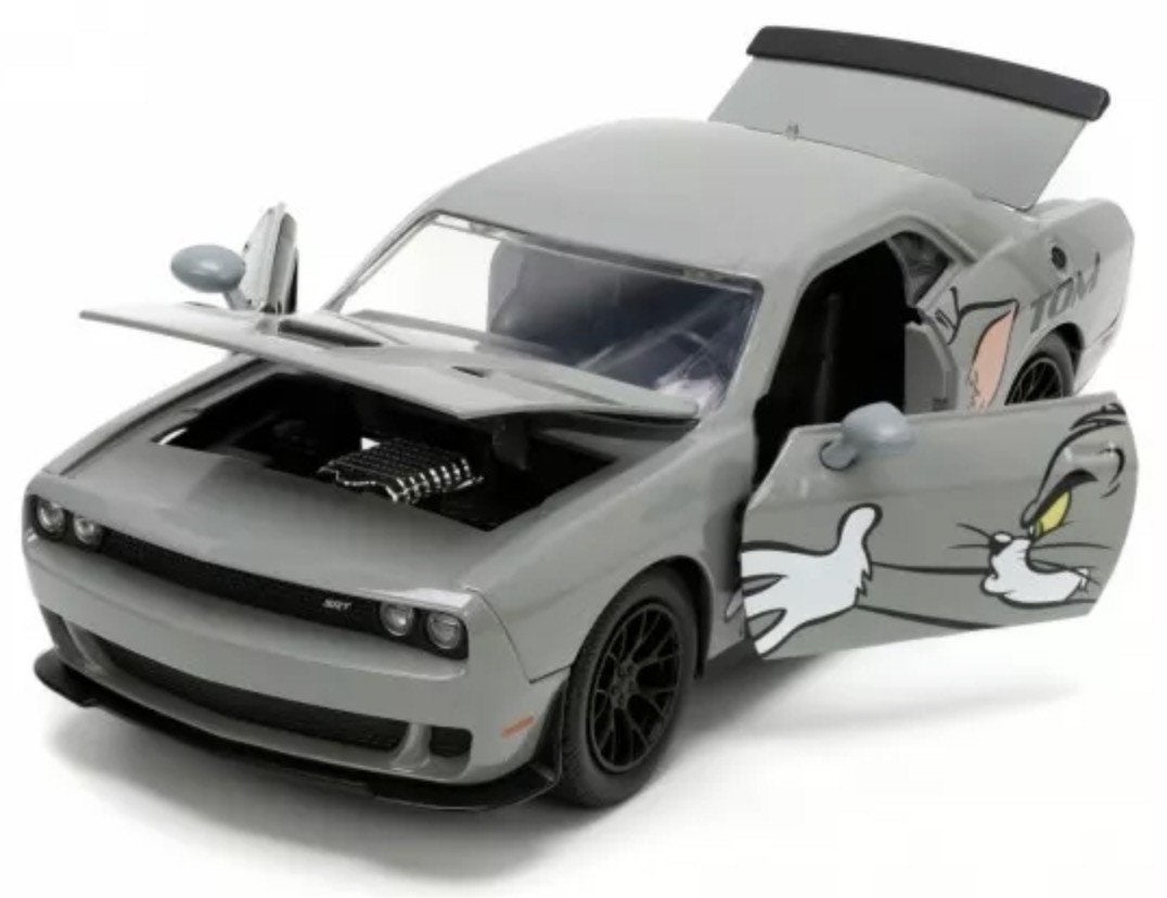Sterk Afgeprijsd! Dodge Challenger 2015 + Tom & Jerry  1:24, Jada, Auto, Nieuw, Jada