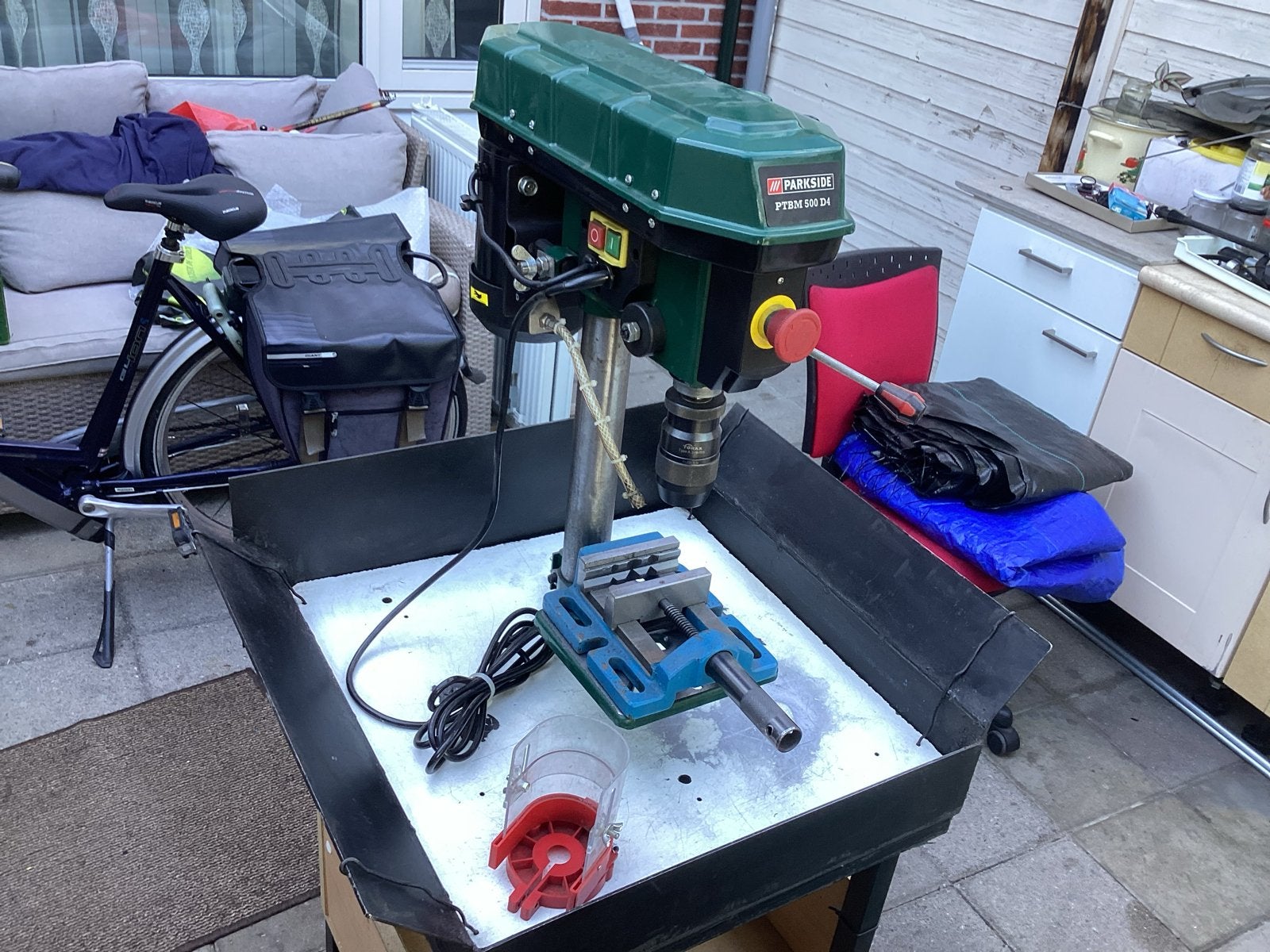 Parkside Kolomboormachine PTPM 500 D4 - Zo goed als nieuw, Doe-het-zelf en Verbouw, Ophalen, Zo goed als nieuw, 400 tot 600 watt