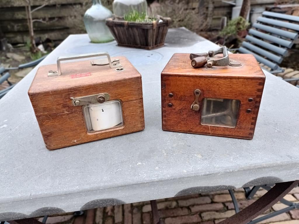 Antieke duivenklokken (2 stuks) - Vintage tijdwaarneming, Ophalen of Verzenden