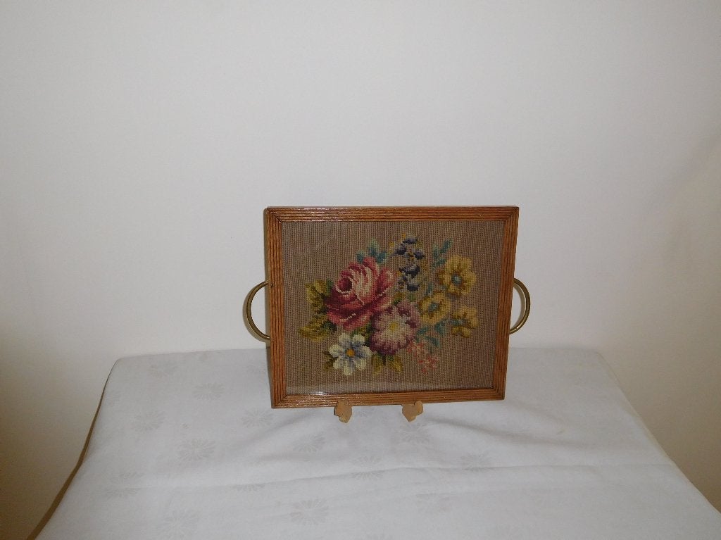 houten dienblad, Ophalen of Verzenden, Zo goed als nieuw, Handgemaakt, Dienblad