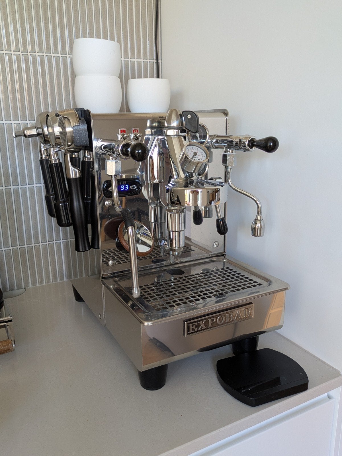 Expobar Brewtus IV Dual Boiler - Flow Profiling, Espresso apparaat, 10 kopjes of meer, Koffiebonen, Zo goed als nieuw
