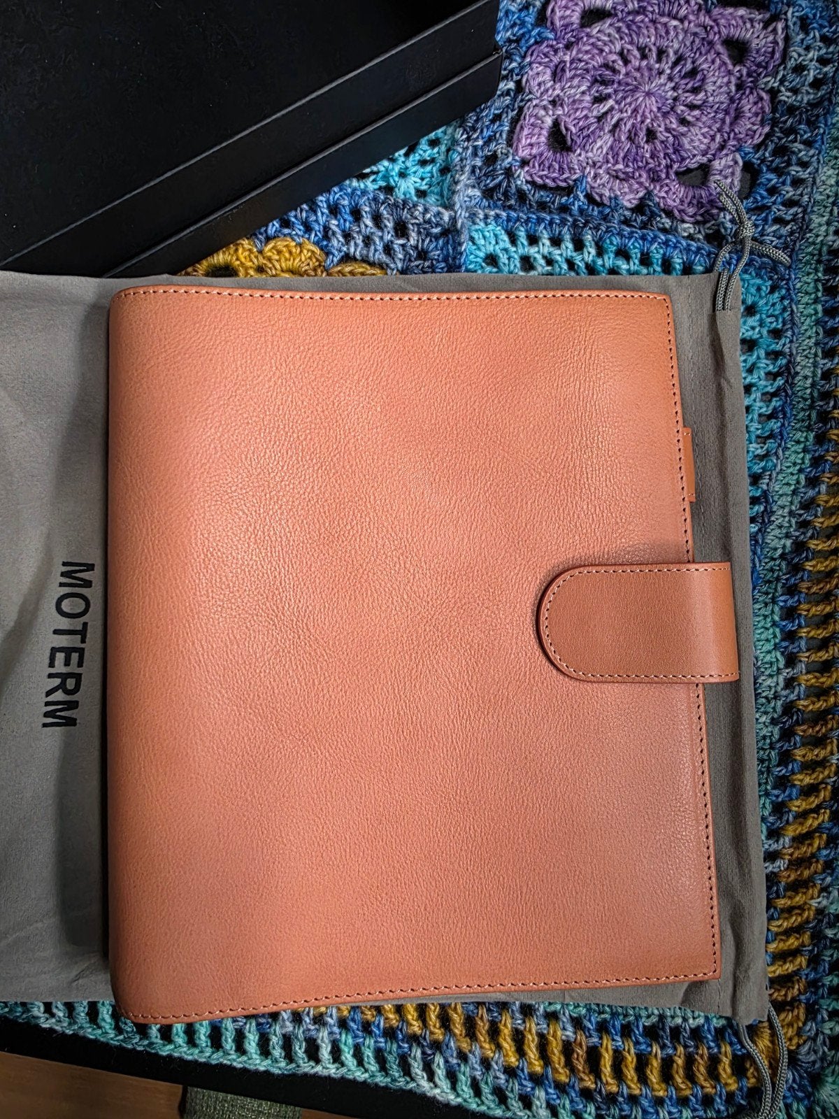 NIEUW: Moterm A5 Grapefruit veg tan echt leer, Verzenden, Nieuw