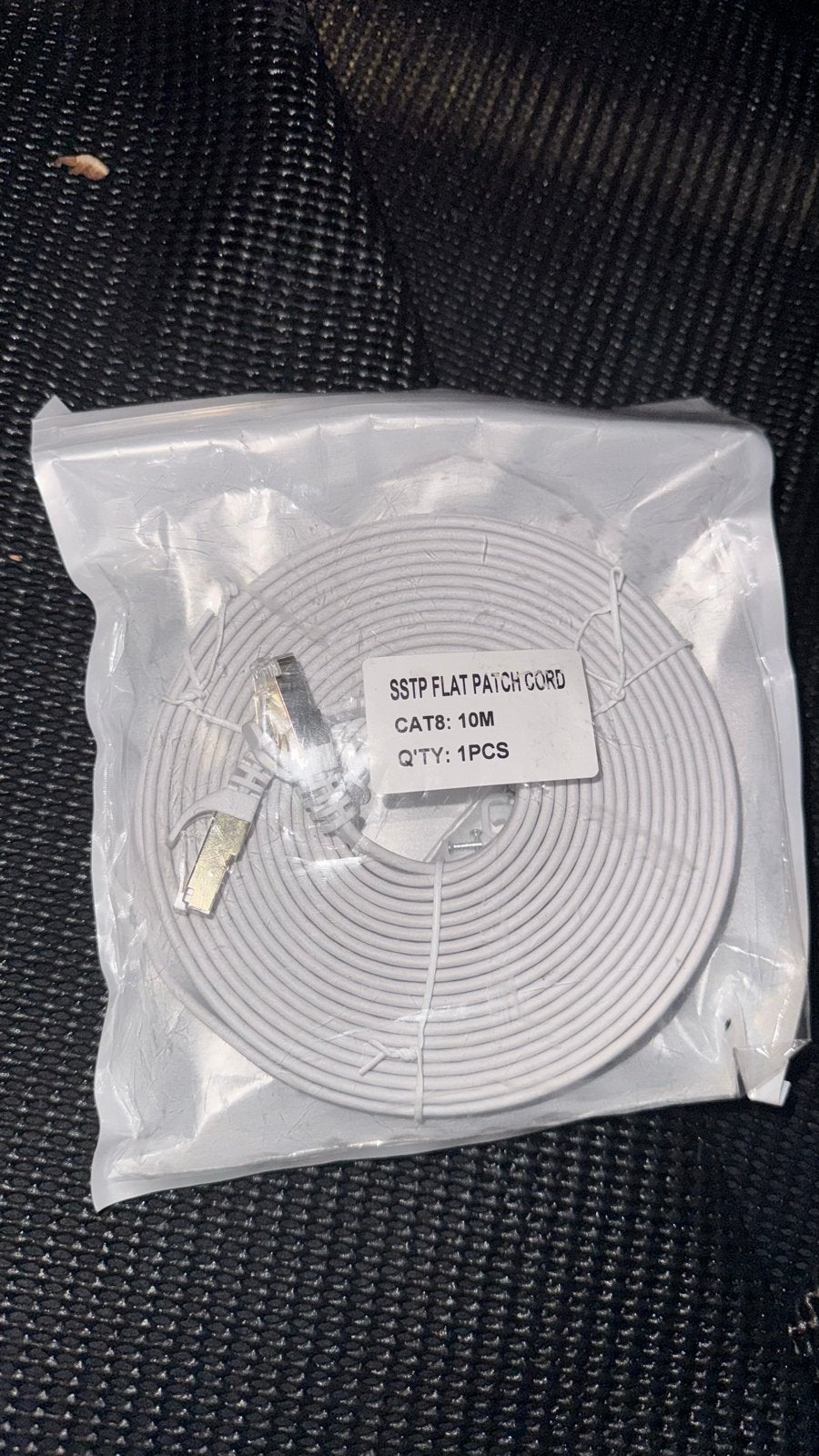 Nieuwe SSTP Platte Internetkabel CAT8 10 Meter, Computers en Software, Ophalen of Verzenden, Nieuw