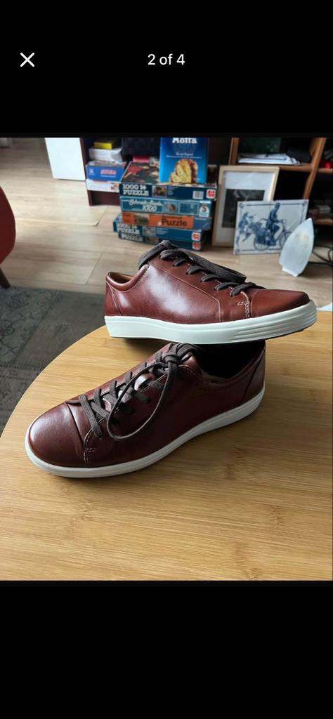 ECCO SOFT 7 M Cognac Sneakers Maat 42, Ophalen of Verzenden, Nieuw, Bruin, Sneakers of Gympen