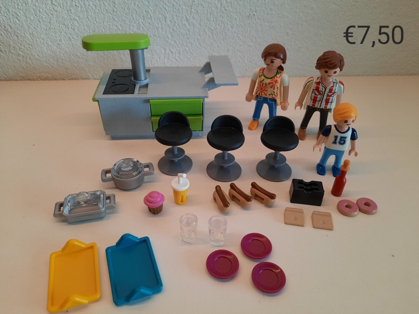 Playmobil moderne leefkeuken 9543, Ophalen of Verzenden, Zo goed als nieuw, Complete set