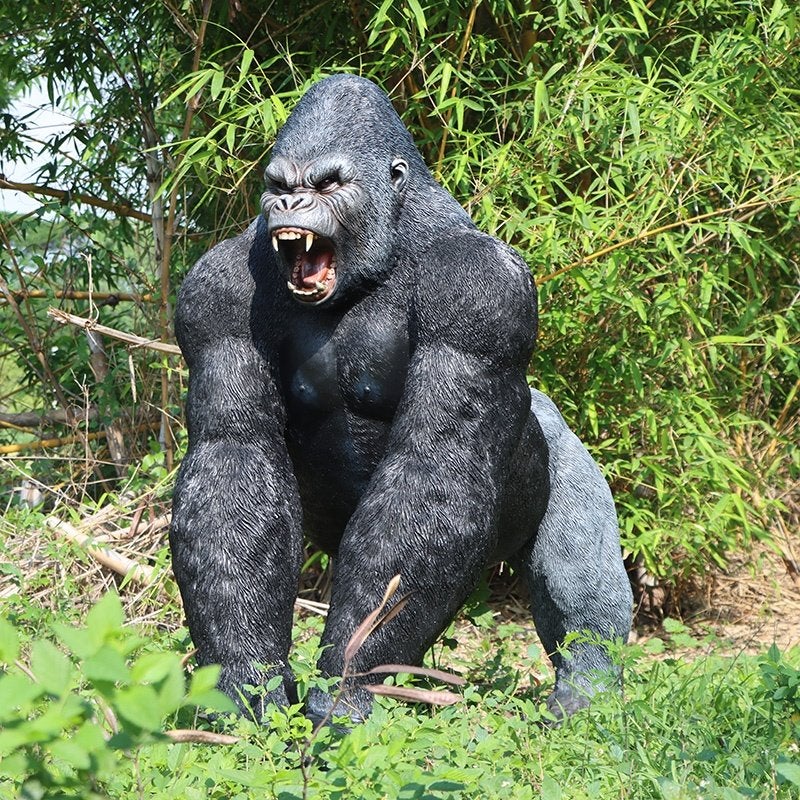 Silverback Male Gorilla beeld - Hoogte 157 cm, Ophalen, Nieuw, Overige typen