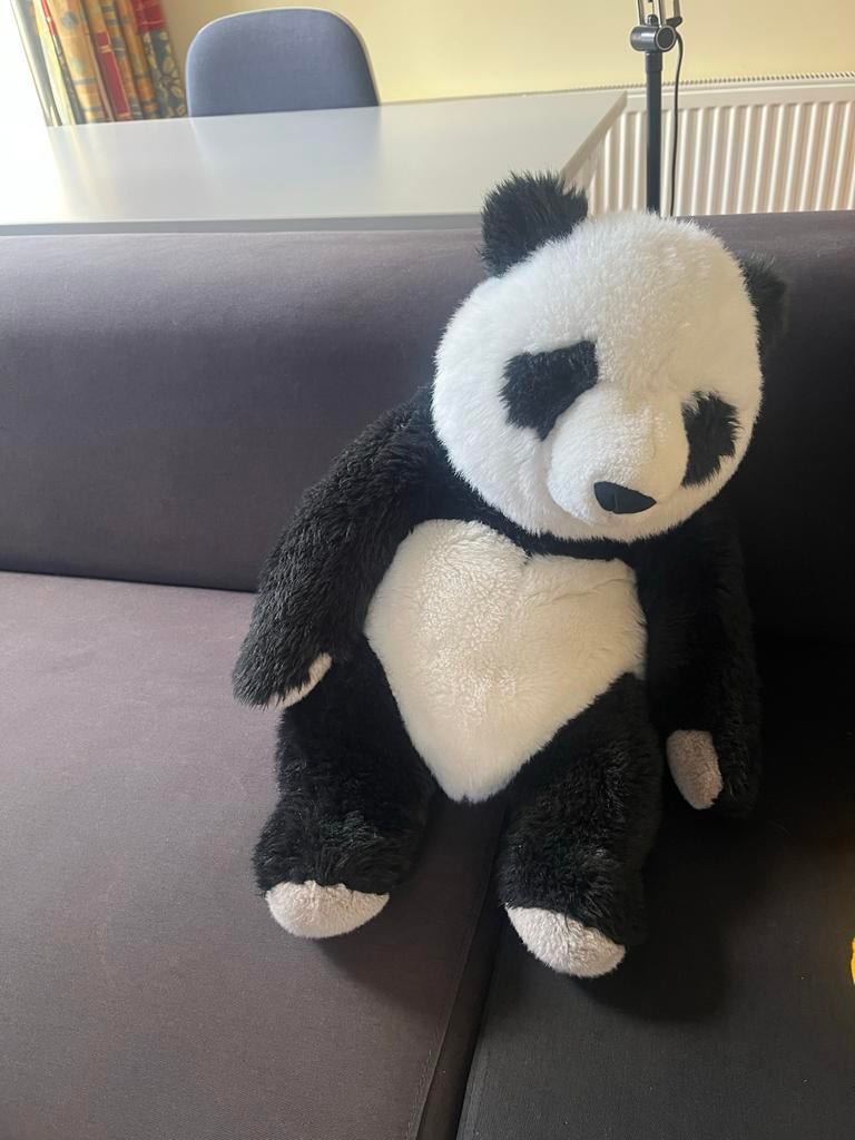 Grote Zwarte en Witte Panda Knuffel - Zo Goed als Nieuw, Ophalen, Zo goed als nieuw, Overige typen