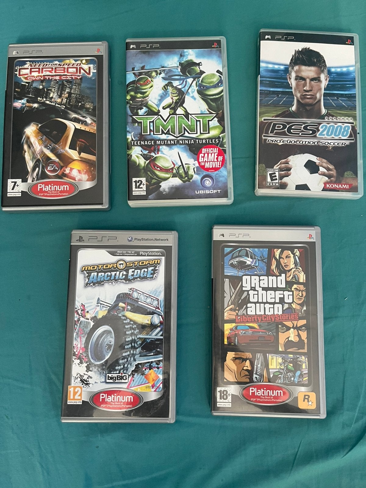 PSP Spellen: Need for Speed, TMNT, PES 2008, MotorStorm, GTA, Avontuur en Actie, Gebruikt, 1 speler, Ophalen of Verzenden