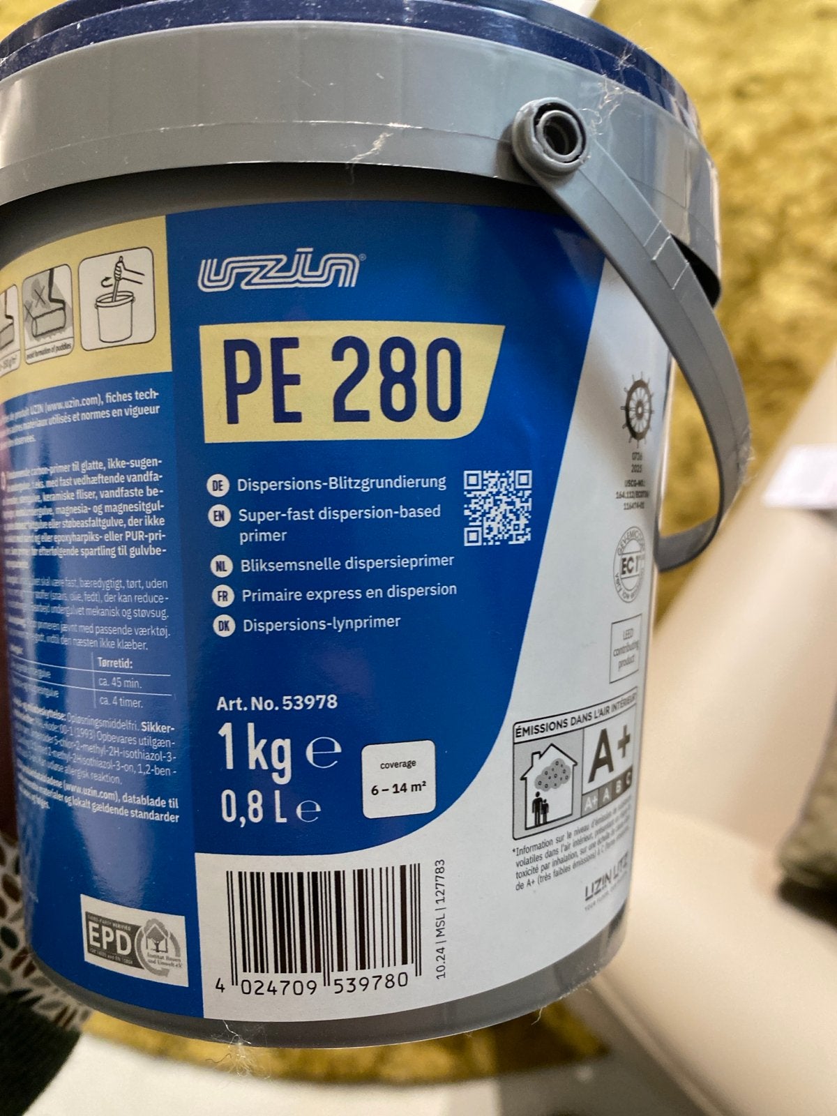 Uzin PE 280 Primer - 4x 1kg/0.8L - Nieuw, Ophalen, Overige kleuren, Nieuw, Verf