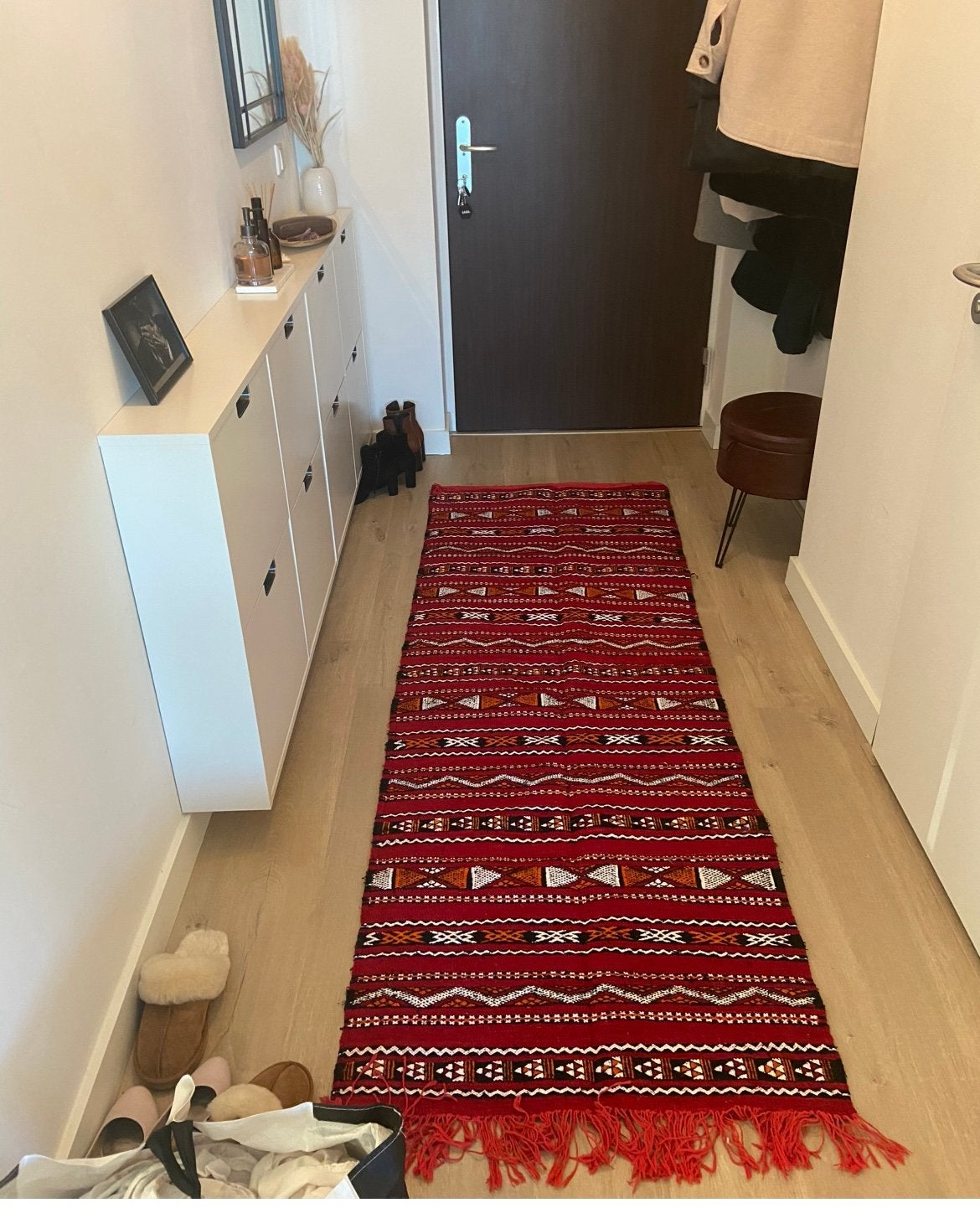Handgeweven Marokkaanse wollen loper – ca. 255 x  80 cm, Ophalen, Rechthoekig, 200 cm of meer, 50 tot 100 cm