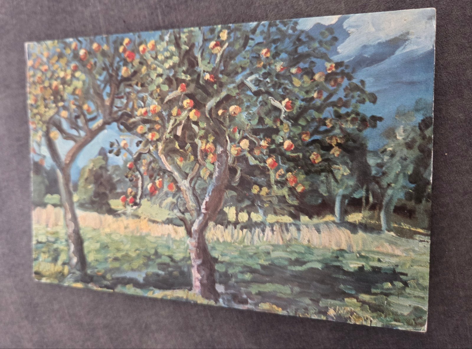 Vintage Ansichtkaart - David Kemp 'Apples' (1978), Verzenden, 1960 tot 1980, Gelopen, Overige thema's