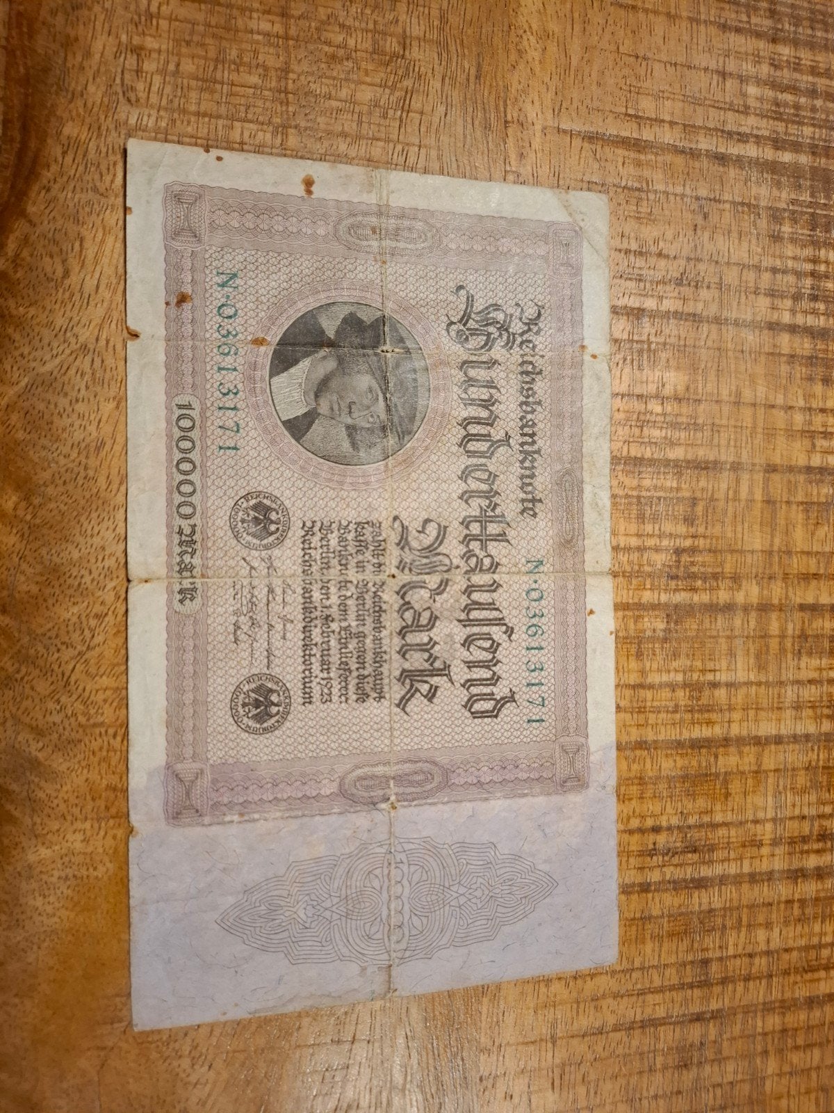Historisch Duits biljet: 100.000 Mark uit 1923, Ophalen of Verzenden, Duitsland, Los biljet