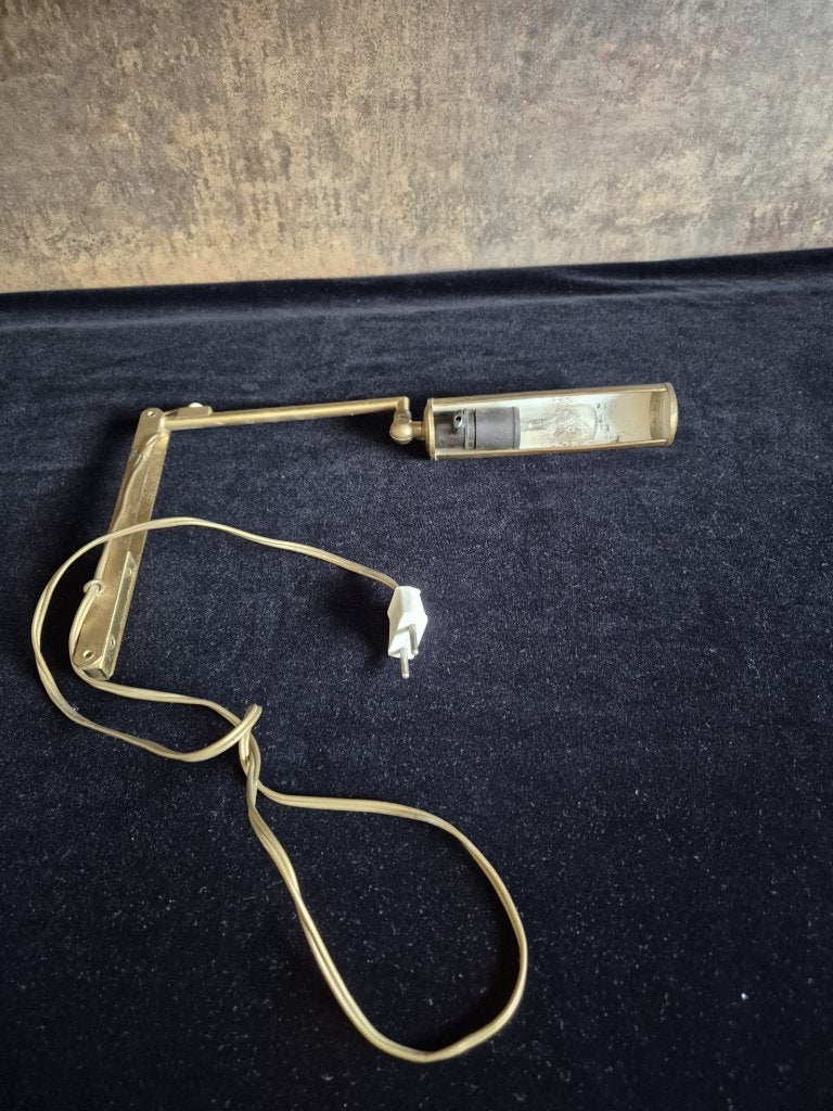 Vintage - Schilderijlamp - Wandlamp - Koper - Jaren '50., Gebruikt, Overige materialen, E14 (klein), Met schakelaar
