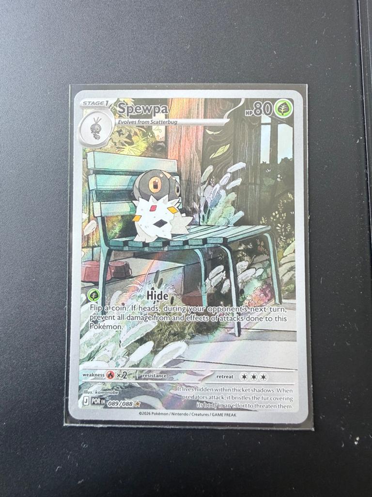 Spewpa 089/088 - Pokémon Kaart - Zo goed als nieuw, Ophalen of Verzenden, Zo goed als nieuw, Losse kaart, Foil