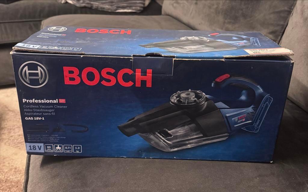Bosch Professional Accu Stofzuiger GAS 18V-1 (Nieuw), Kruimeldief, Nieuw, Ophalen of Verzenden, Minder dan 1200 watt