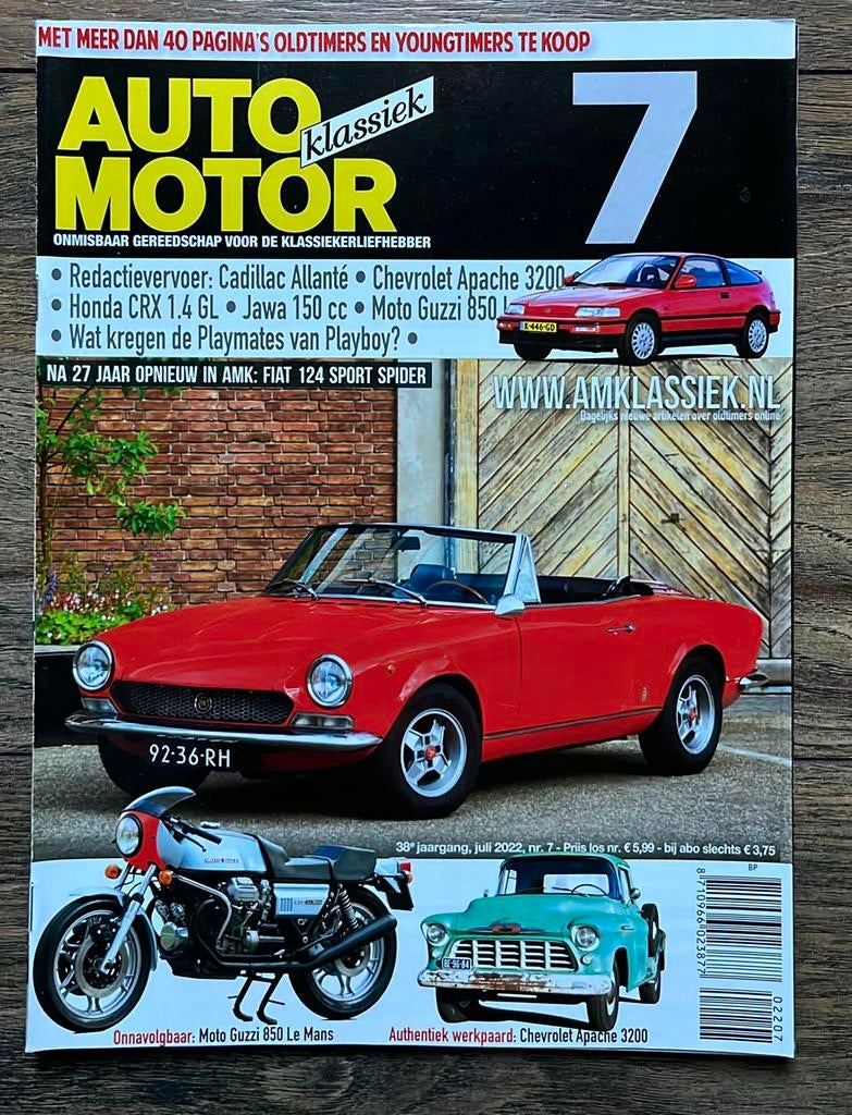 AMK: Honda CRX, Fiat 124 Sport Spider, Volvo 222, Ophalen of Verzenden, Zo goed als nieuw, Algemeen