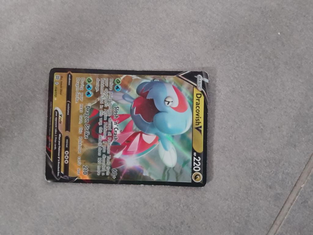 Pokémon Kaart: Dracovish V (220 HP) 114/172, Ophalen of Verzenden, Gebruikt, Losse kaart