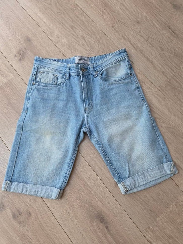 Korte Denim broek, Ophalen of Verzenden, Zo goed als nieuw, Maat 46 (S) of kleiner, Blauw