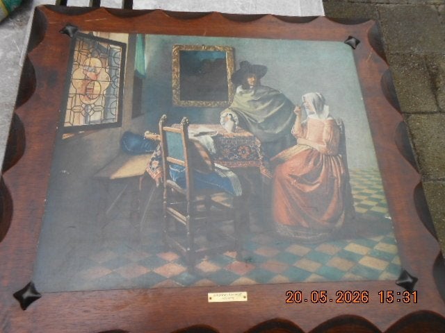 houten wandpanelen: johannes vermeer/salomon koninck, Ophalen of Verzenden, Zo goed als nieuw