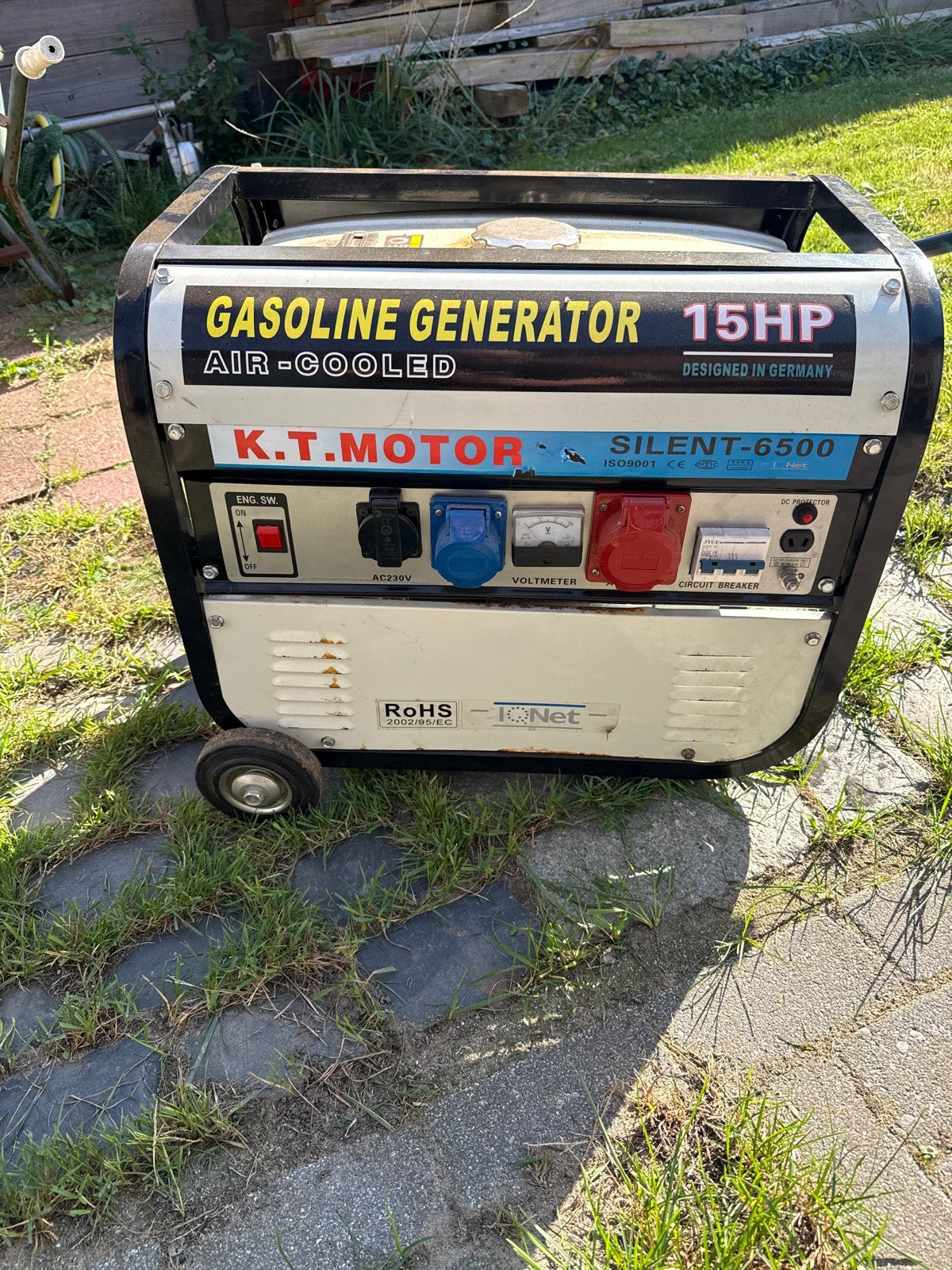 K.T. Motor Silent-6500 Benzine Generator 15HP, Ophalen