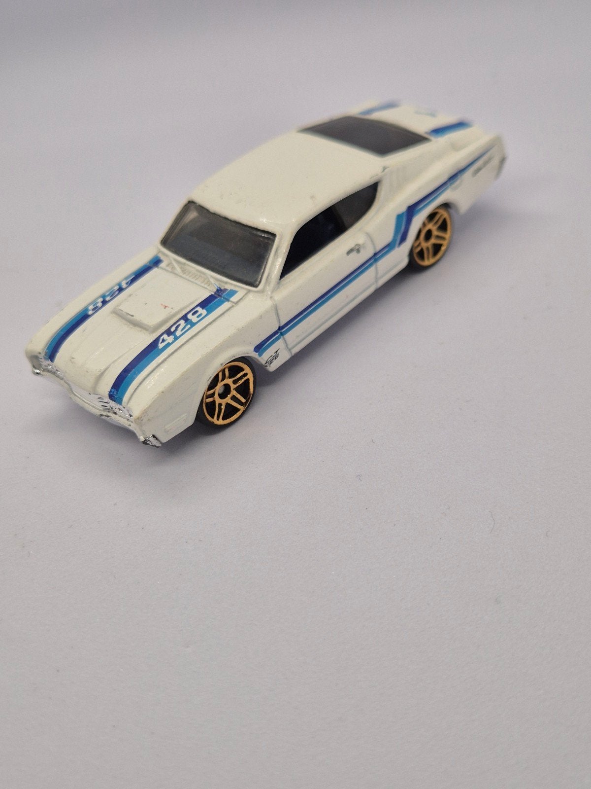 Hot Wheels '69 Mercury Cyclone Wit/Blauw, Ophalen of Verzenden, Gebruikt, Auto