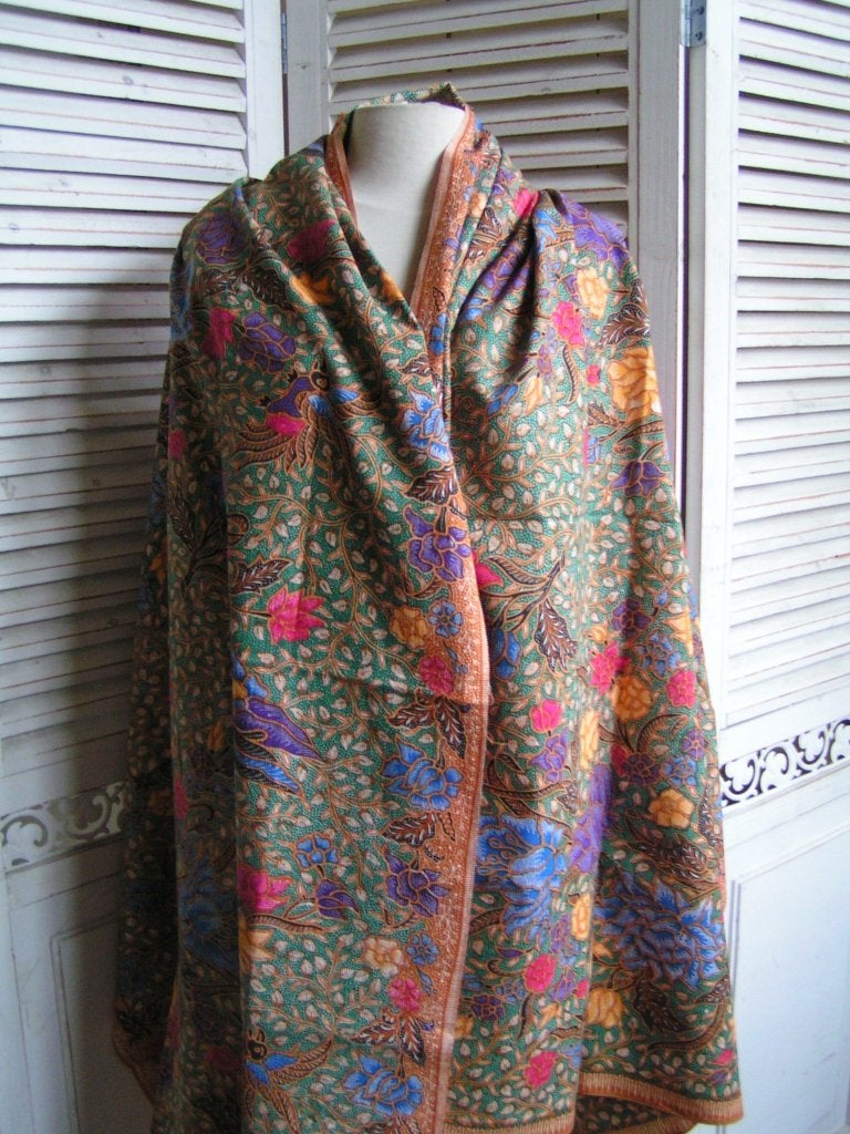 coupon batik met vogels en bloemen nr EE 741 ger nassau, Verzenden, 30 tot 120 cm, Katoen, Nieuw