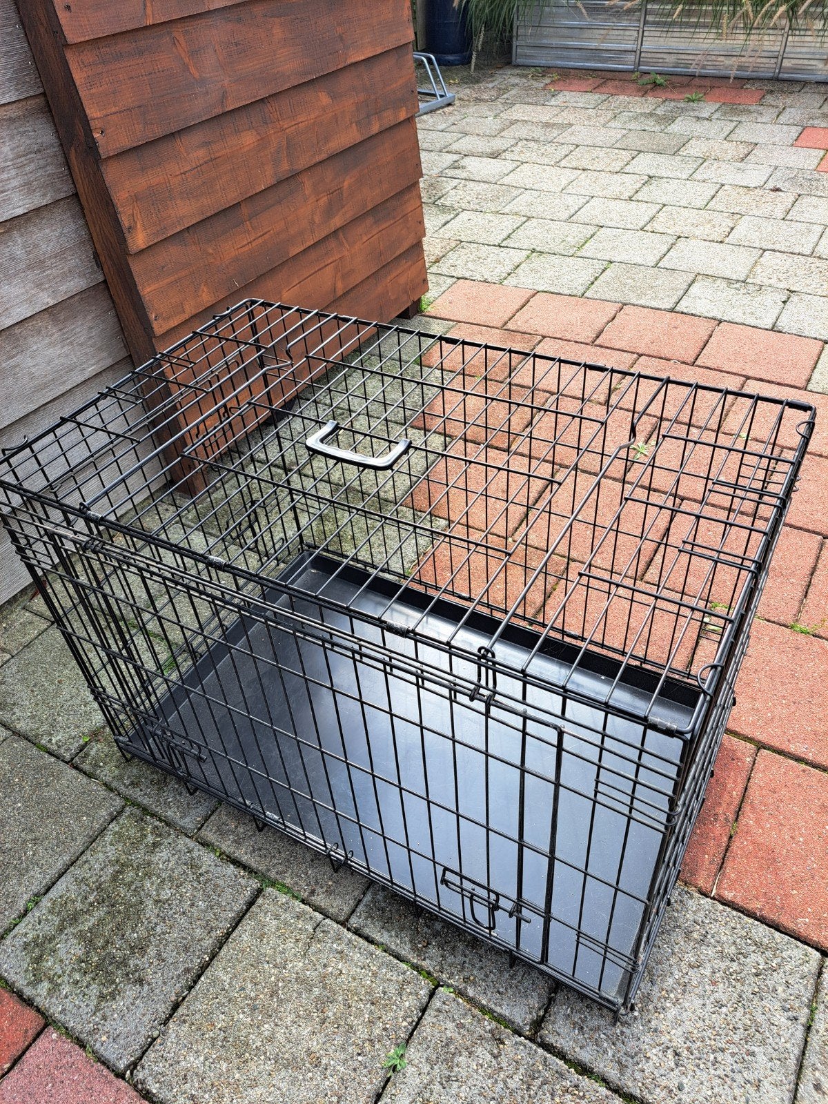zwarte hondenbench, Ophalen of Verzenden, Zo goed als nieuw, 75 tot 110 cm, Minder dan 65 cm