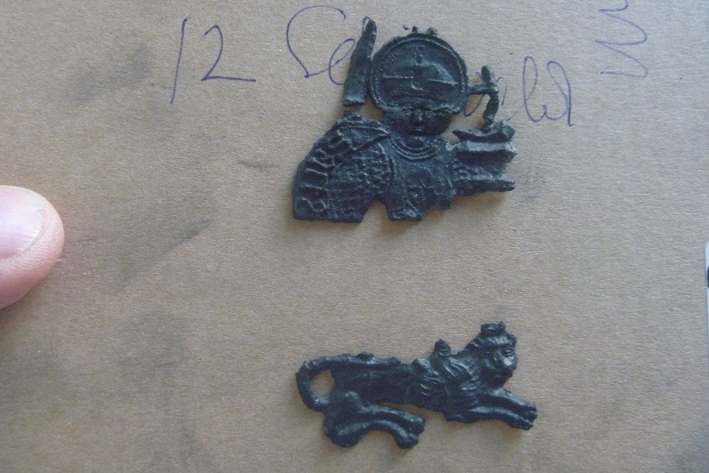 Bodemvondst. Pelgrimsinsigne. Pilgrims badge.Metaaldetector, Ophalen of Verzenden