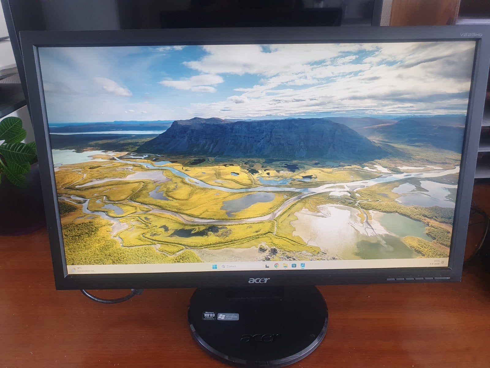Oude Acer 22 Inch Full HD monitor - Werkend getest, Ophalen, Gebruikt, Full HD, 60 Hz of minder