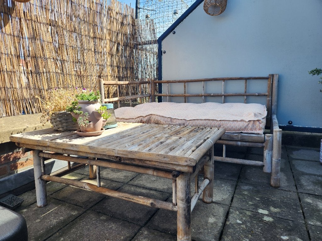 Loungeset, Tuin en Terras, Tuinsets en Loungesets, Gebruikt, Bank, Loungeset, Hout