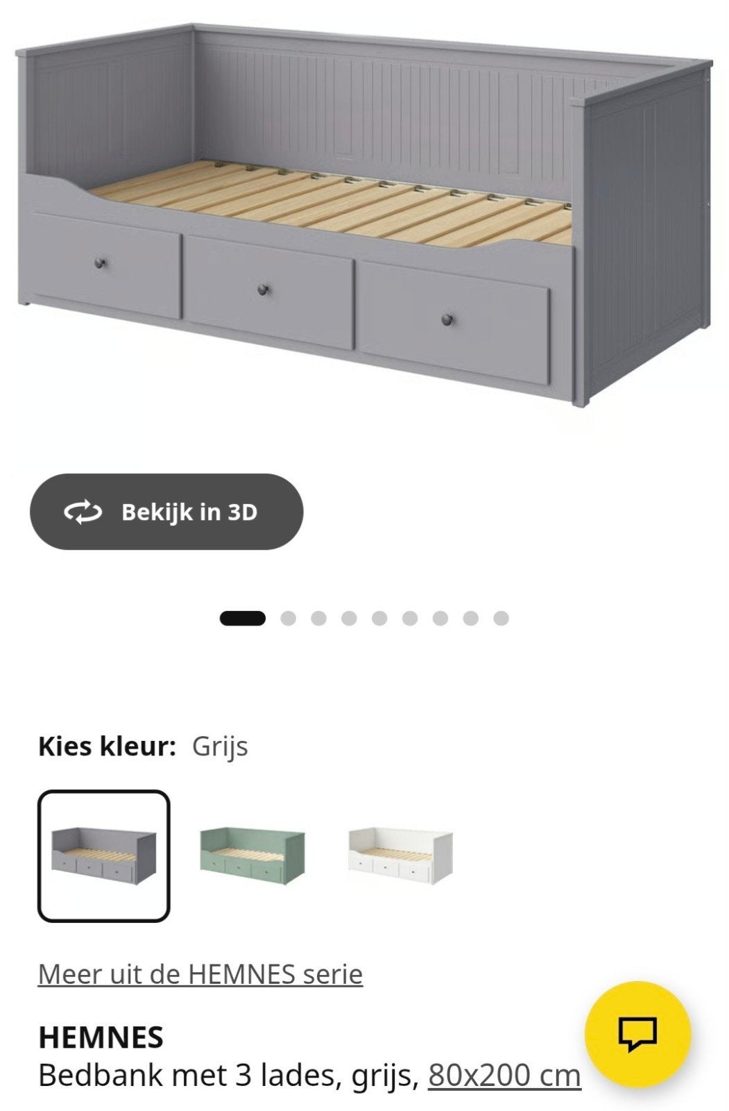 Ikea bedbank, Ophalen