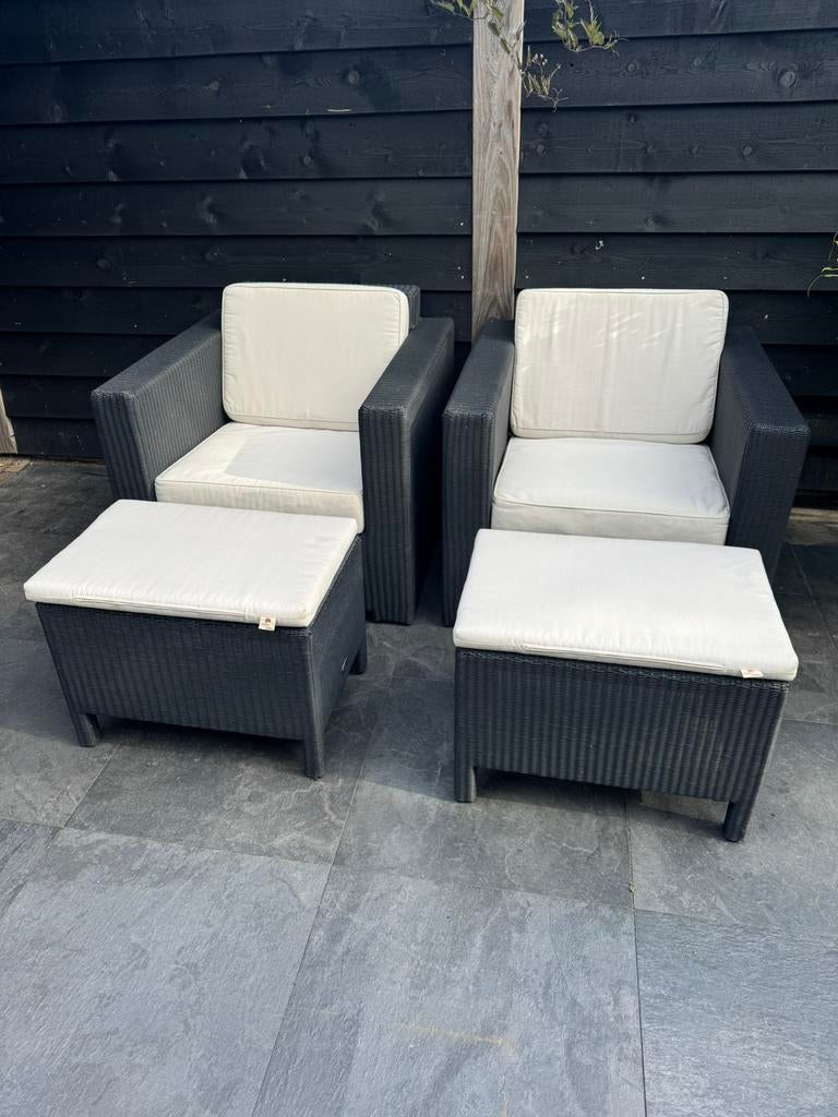 Borek Plaza Loungeset Tuinset, Tuin en Terras, Tuinsets en Loungesets, Ophalen, Zo goed als nieuw, Wicker, Stoel