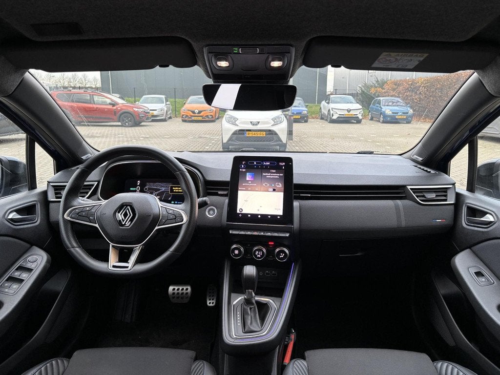 Renault Clio 1.6 E-Tech Full Hybrid 145 esprit Alpine | Groo, Auto's, Gebruikt, Euro 6, Blauw, Leder en Stof