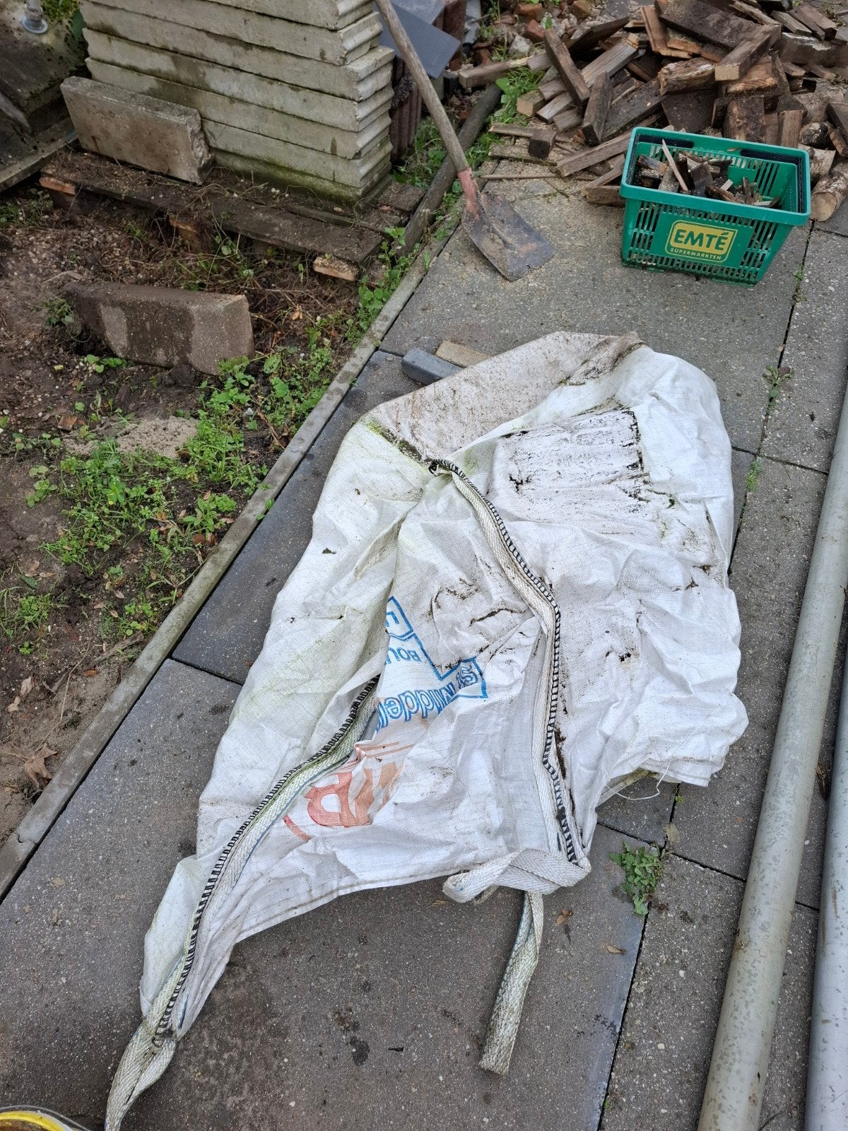 Gebruikte Big Bags voor diverse doeleinden, Ophalen, Gebruikt
