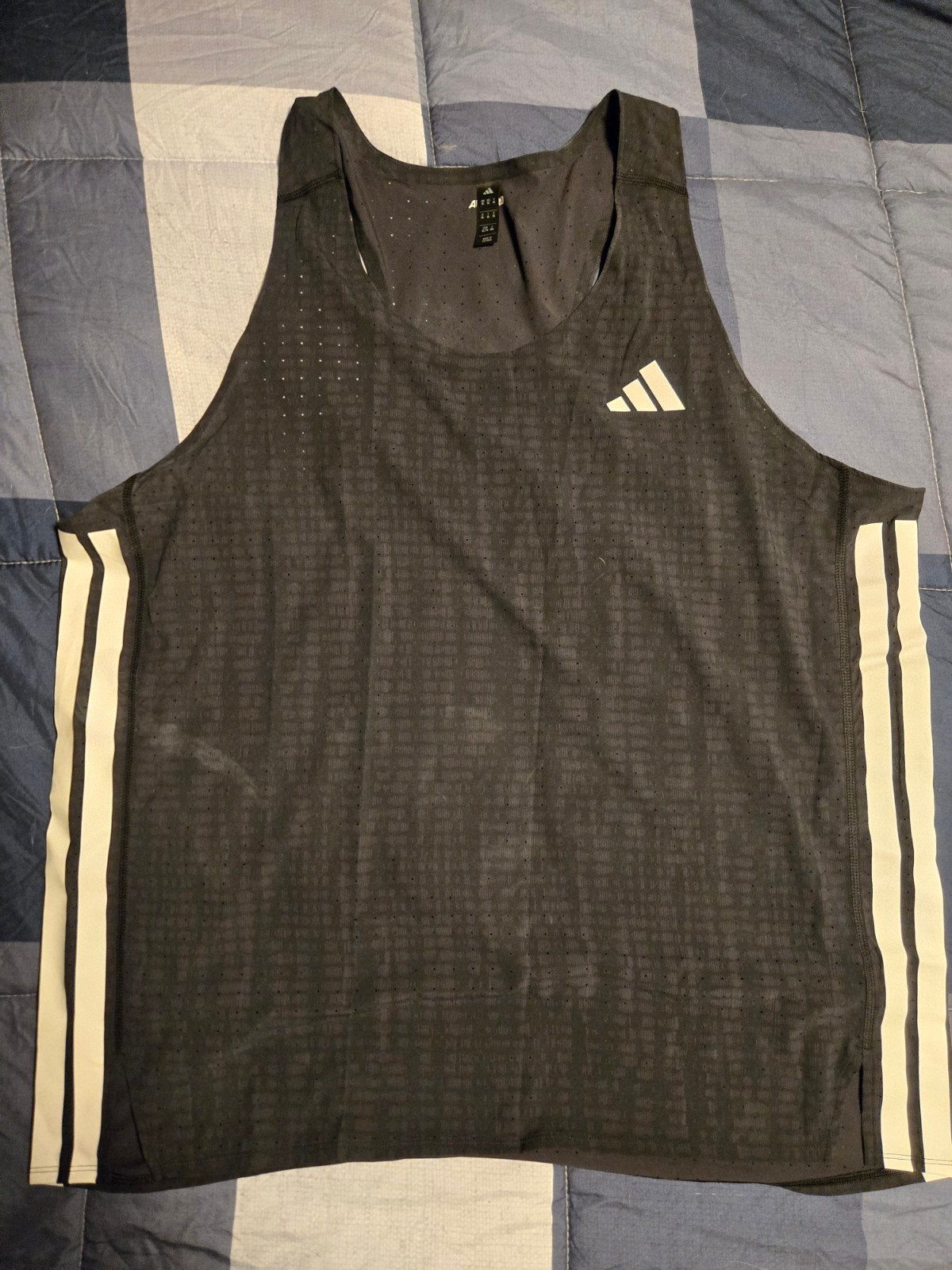 Adidas Adizero Singlet Heren XL - Zwart, Adidas, Ophalen of Verzenden, Zo goed als nieuw, Kleding