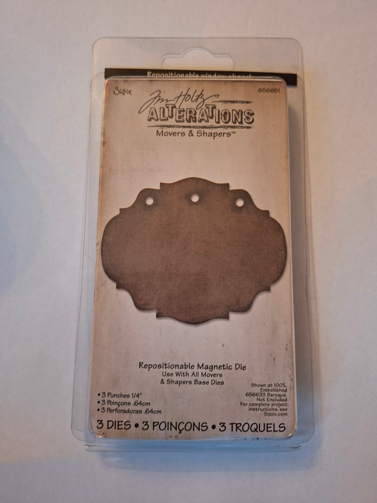 Tim Holtz Sizzix Alterations Movers & Shapers snijmal, Geschikt voor snijden, Gereedschap of Toebehoren, Nieuw, Overige merken