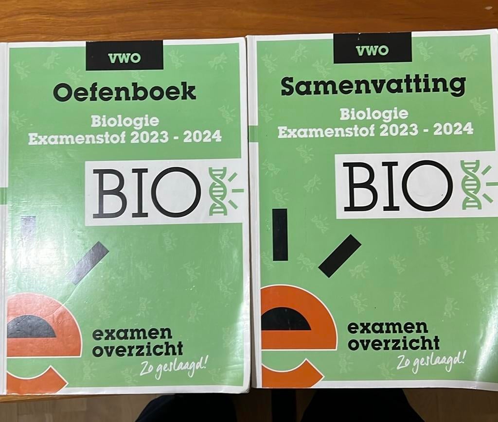 VWO Biologie Examen Overzicht Oefenboek en Samenvatting, Ophalen of Verzenden, Beta, Zo goed als nieuw, Overige niveaus