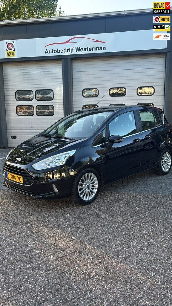 Ford B-Max 1.0 EcoBoost Titanium Nieuwe distributie / Garant, Keurmerk '100% Onderhouden', Euro 5, Gebruikt, Zwart