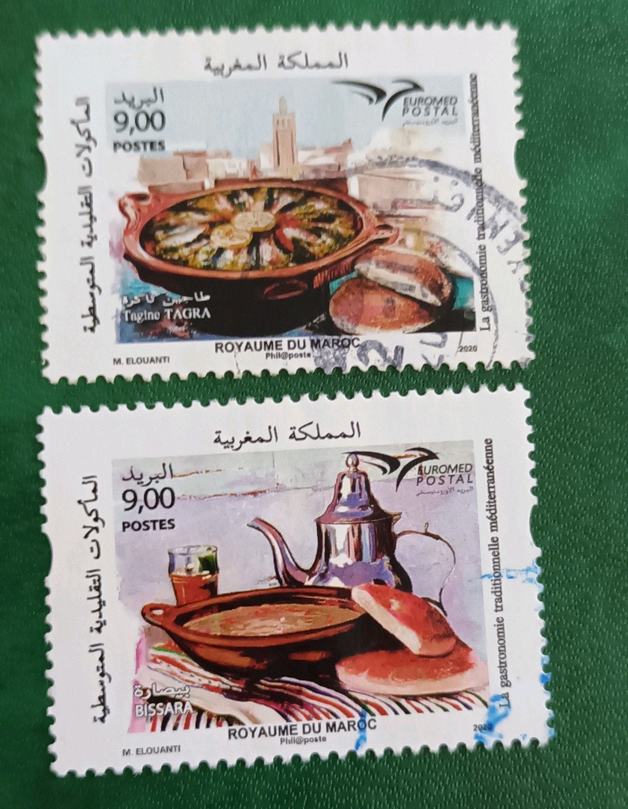 Marokko 2020 serie Mediterranean dishes, Verzenden, Marokko, Gestempeld